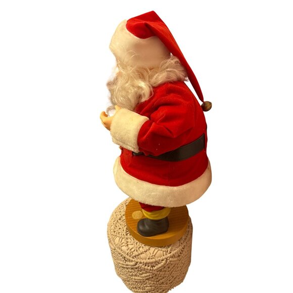 1991 Coca Cola Animated Santa Claus Christmas Decoration 24" Tall With Rotating - Picture 3 of 10